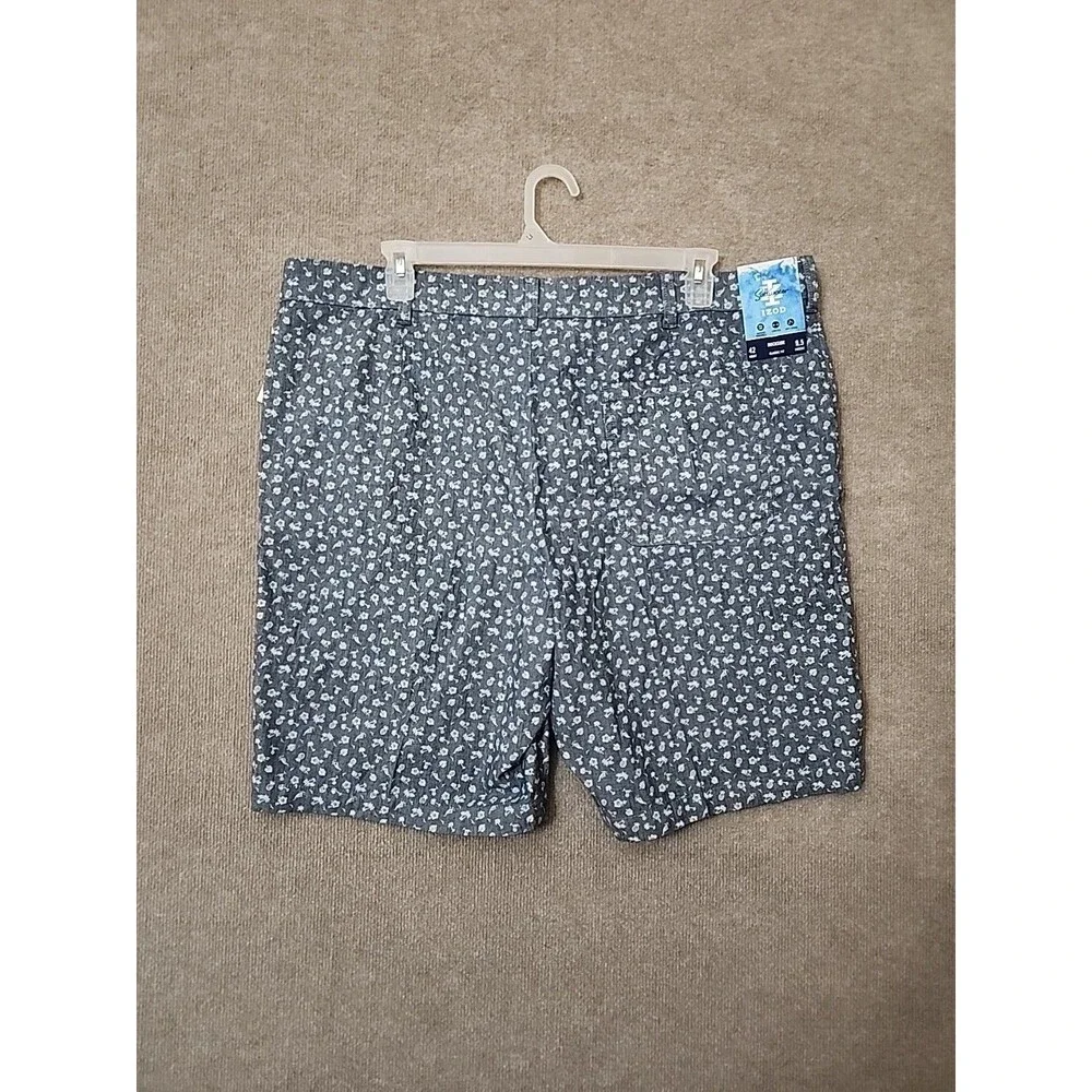 Izod Saltwater Dockside Chino Shorts Mens 42 Bijou Blue Stretch NEW